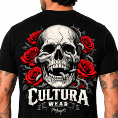 Playera Calavera y Rosas – Dark Art para Hombre