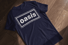 Playera Oasis - Logo de la Banda Azul-  Clásico Britpop