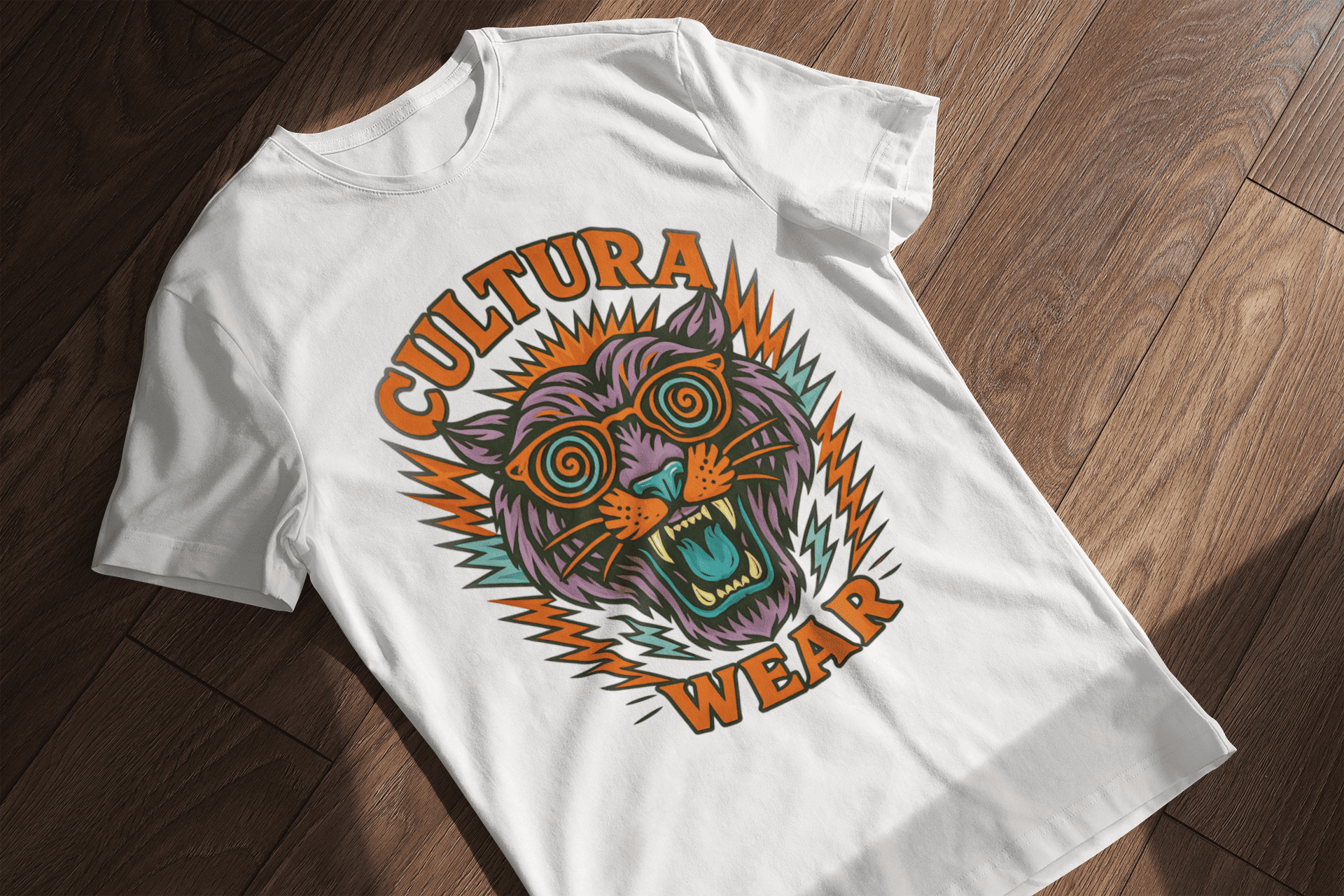 Playera Hipnopanther - Garras, Rayos y Color - Tatuaje Psicodélico