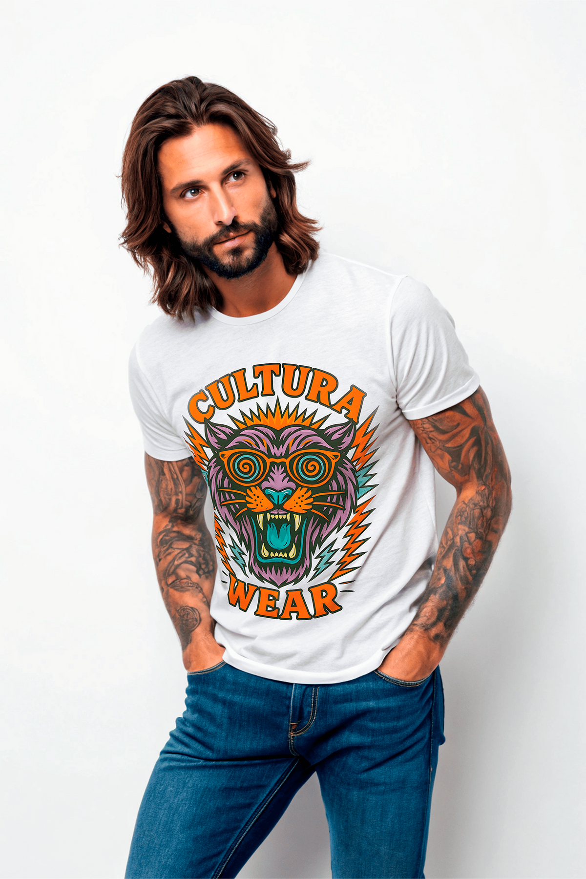 Playera Hipnopanther - Garras, Rayos y Color - Tatuaje Psicodélico