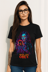Playera Swipe Like Obey – Arte oscuro contra la adicción digital