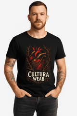 Playera Corazón de Raíces Oscuras   – Estilo de Tatuaje Neotradicional oscuro