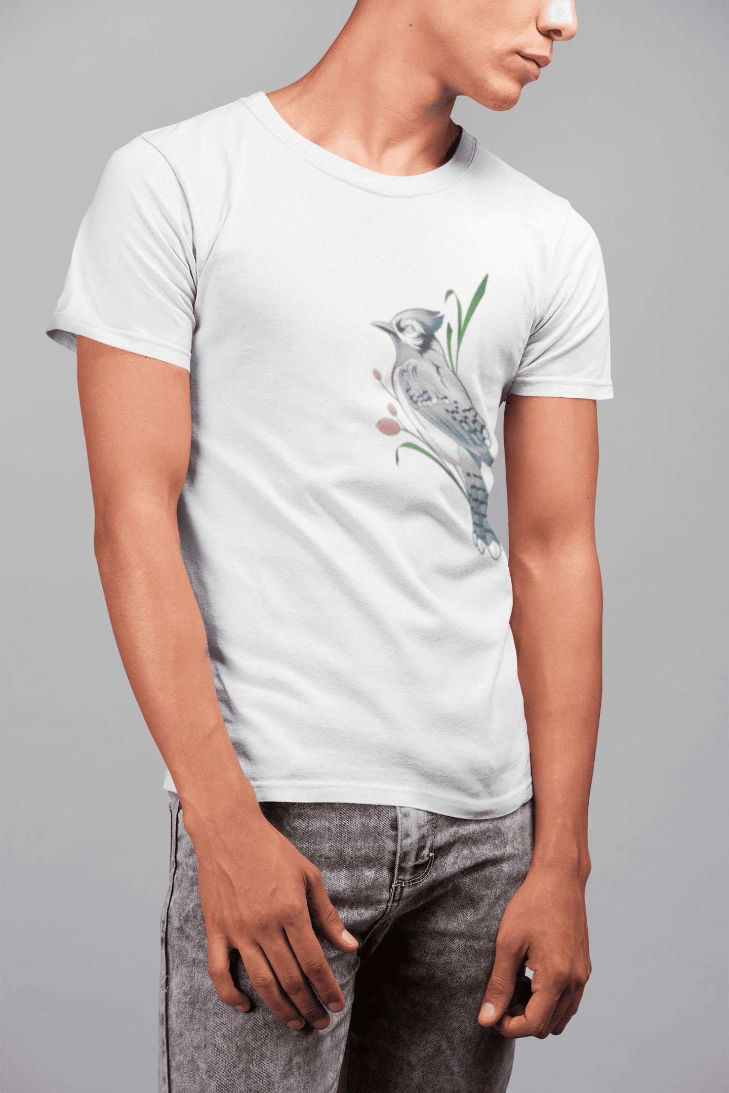 Blue Jay Bird - Arte ilustrativo con alma alada: Roger x Alur Studio