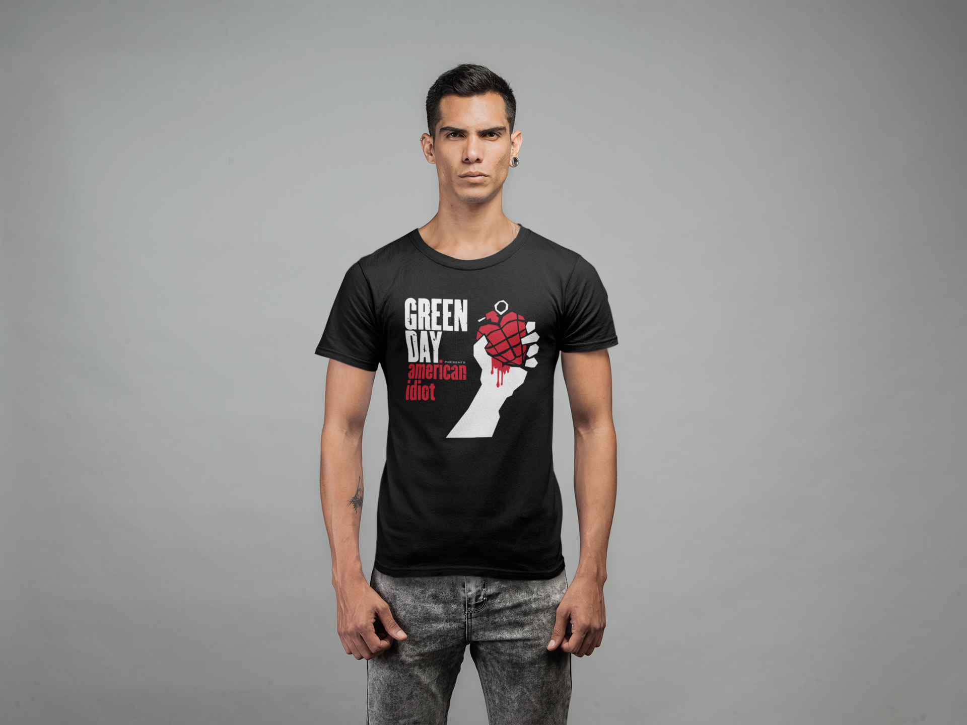 Playera Green Day - American Idiot - Rock Punk - Color Negro