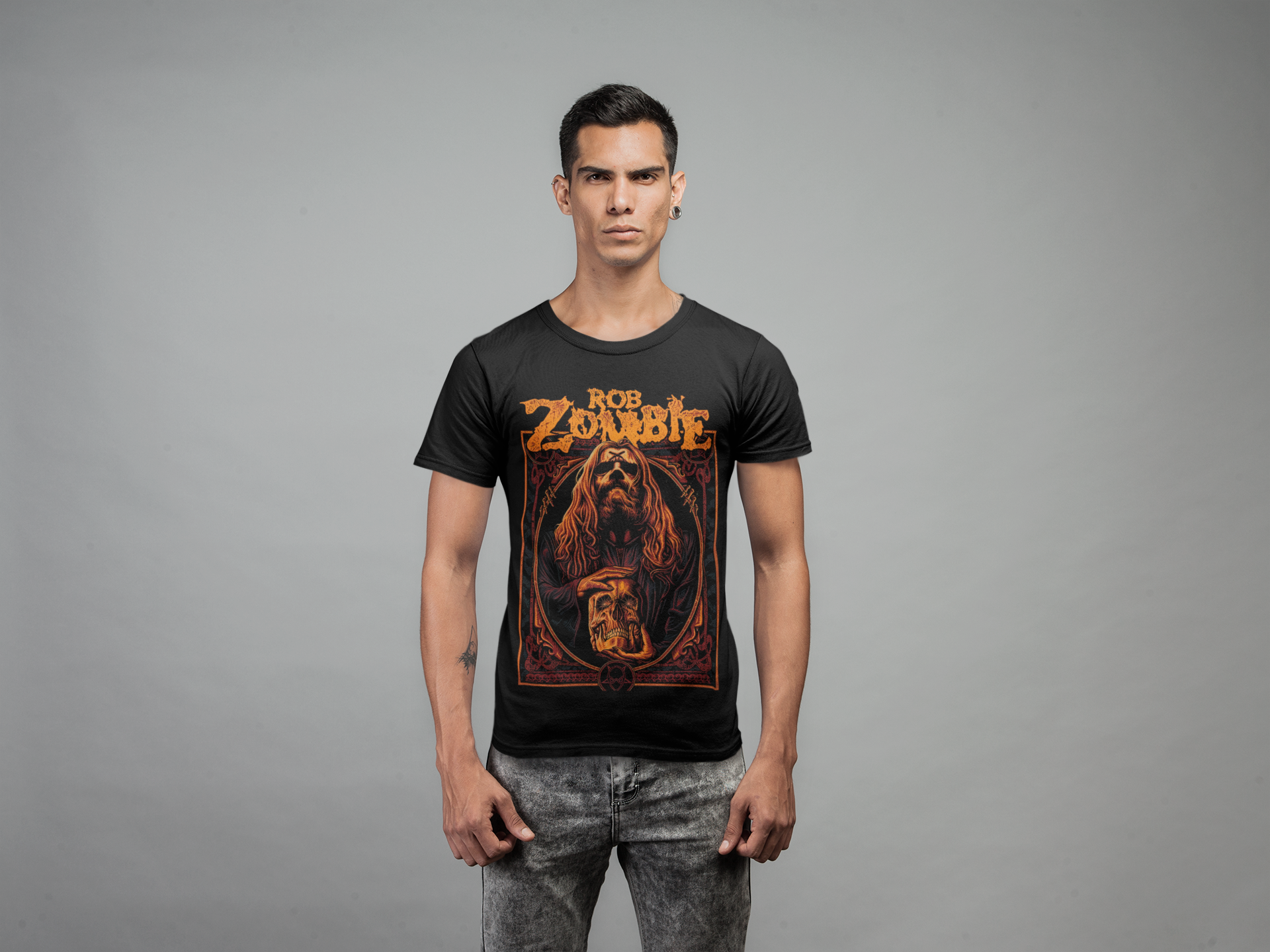 Playera de Rob Zombie - Diseño exclusivo - Horror y Rock - Color Negra