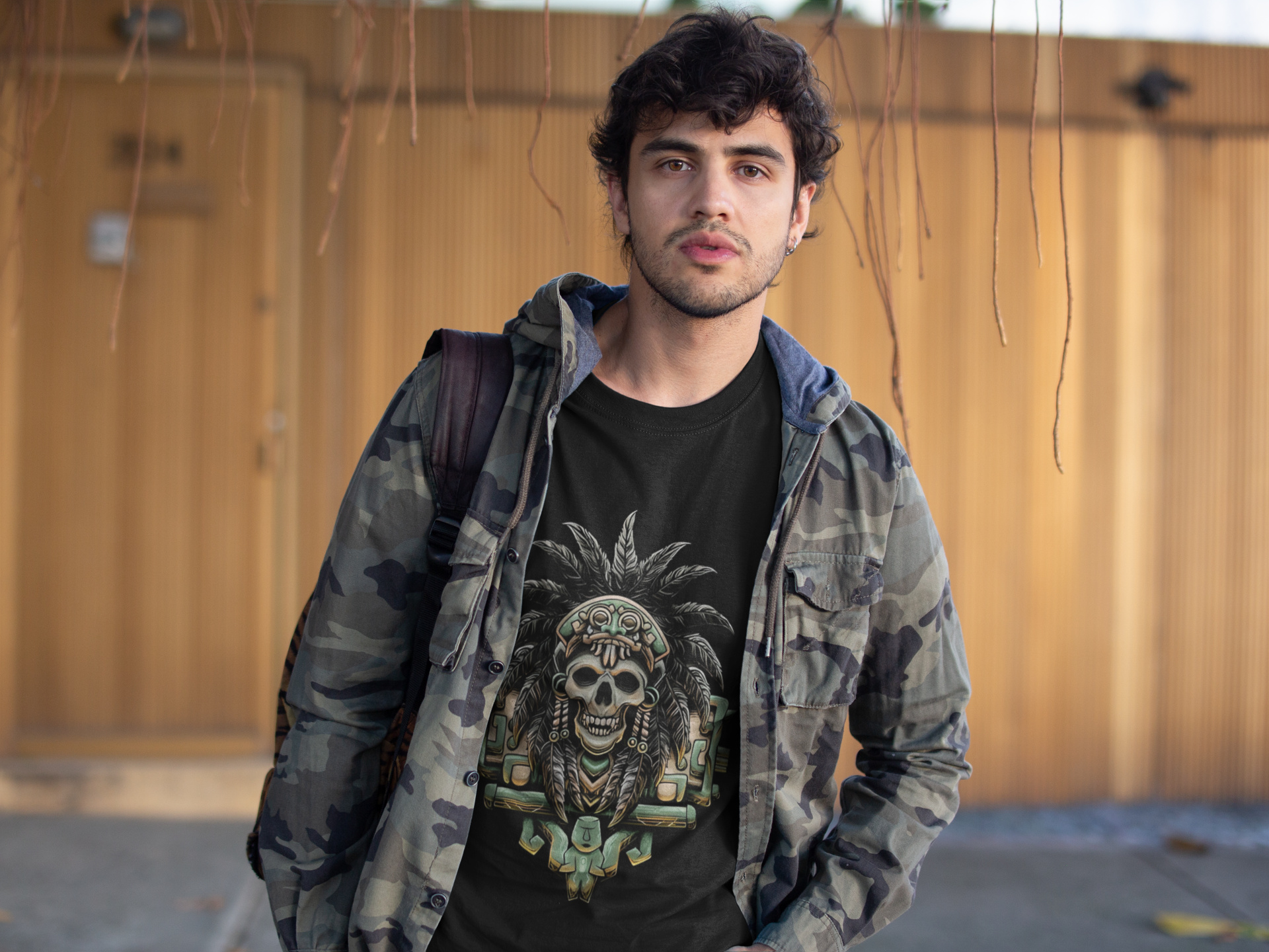 Playera MEXA calavera ceremonial diseño mexicano