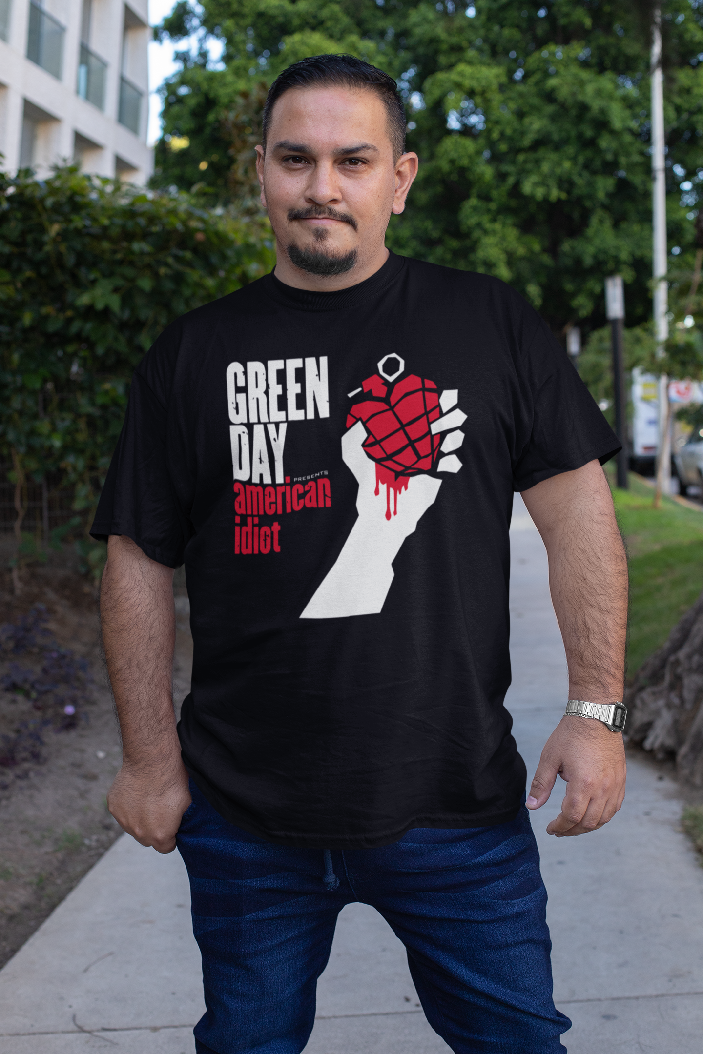 Playera Green Day - American Idiot - Rock Punk - Color Negro