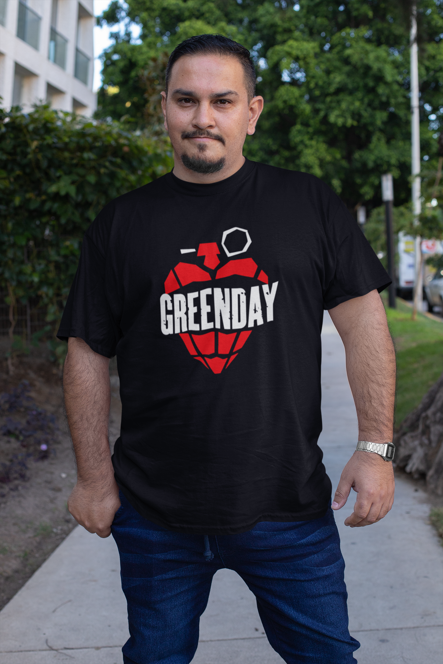Camiseta Green Day - American Idiot - Rock Punk - Color Negro