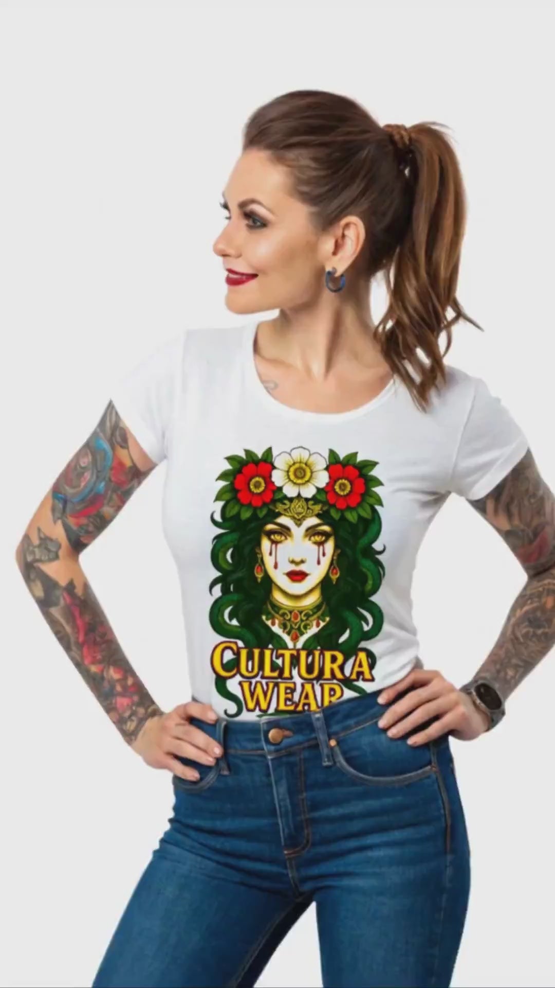 Playera La Diosa del Veneno – Estilo Neo Tradicional