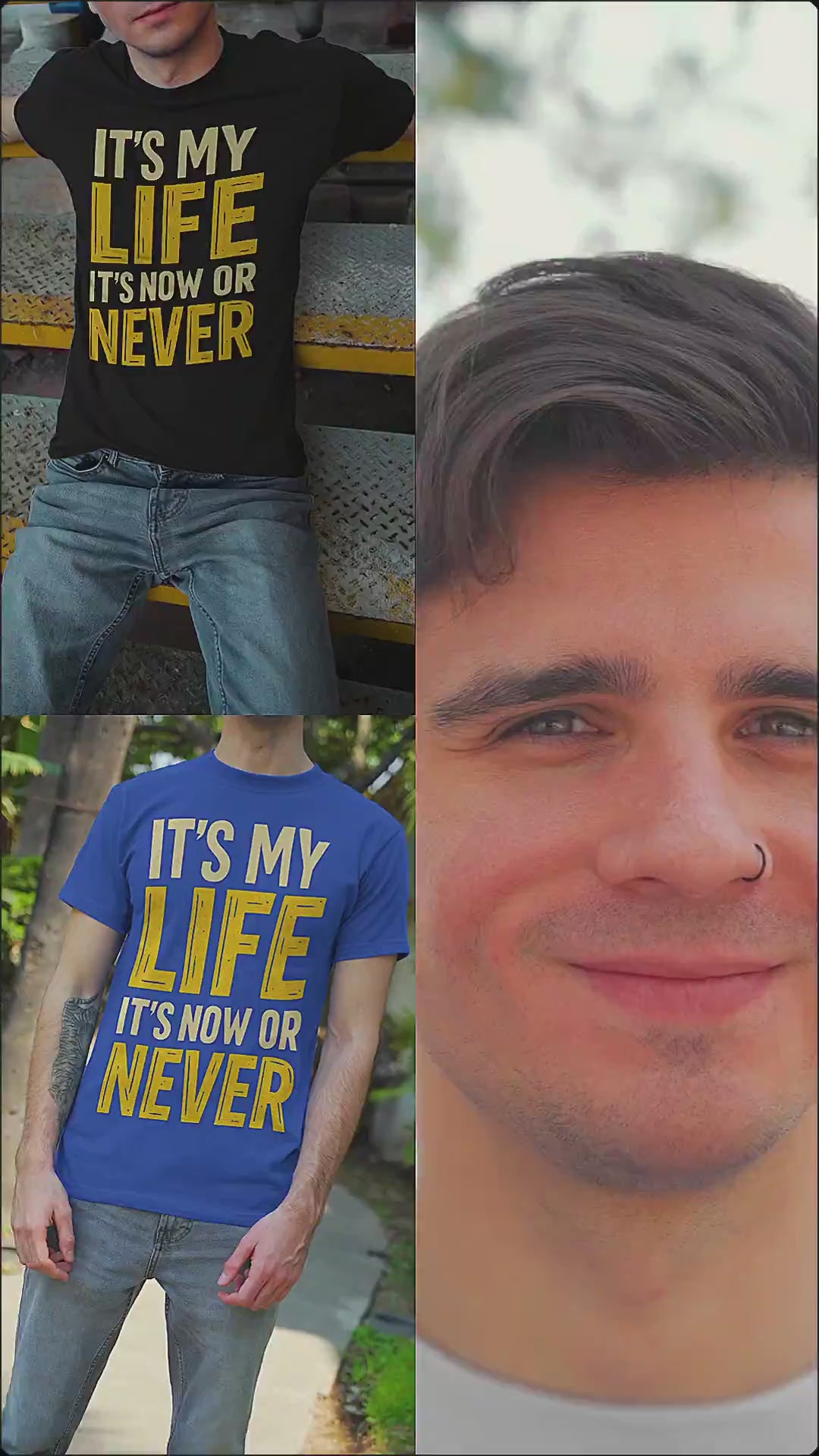 Playera It's My Life – Frase Icónica de Rebelión y Libertad | Estilo Rock Retro Unisex