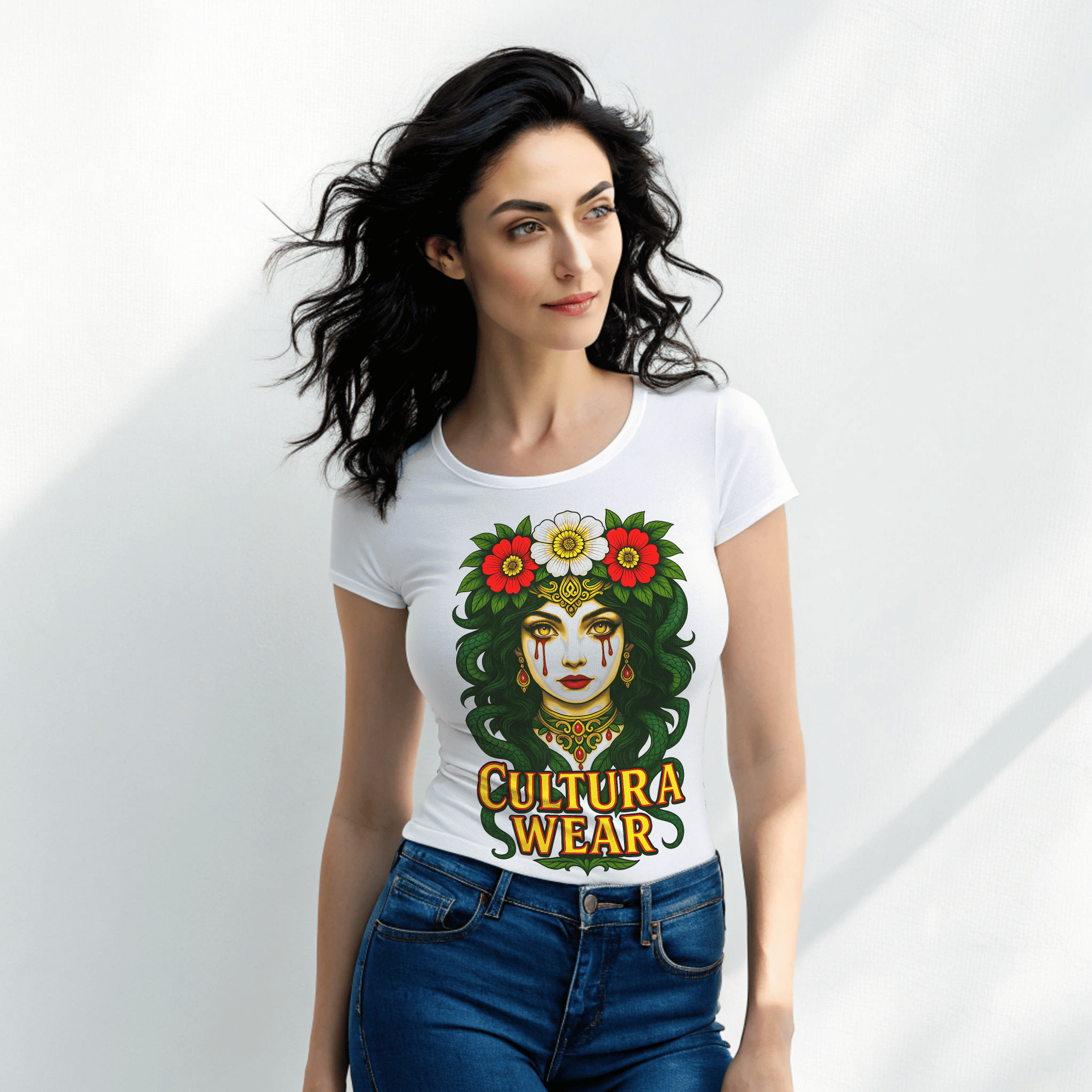 Playera La Diosa del Veneno – Estilo Neo Tradicional