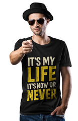Playera It's My Life – Frase Icónica de Rebelión y Libertad | Estilo Rock Retro Unisex