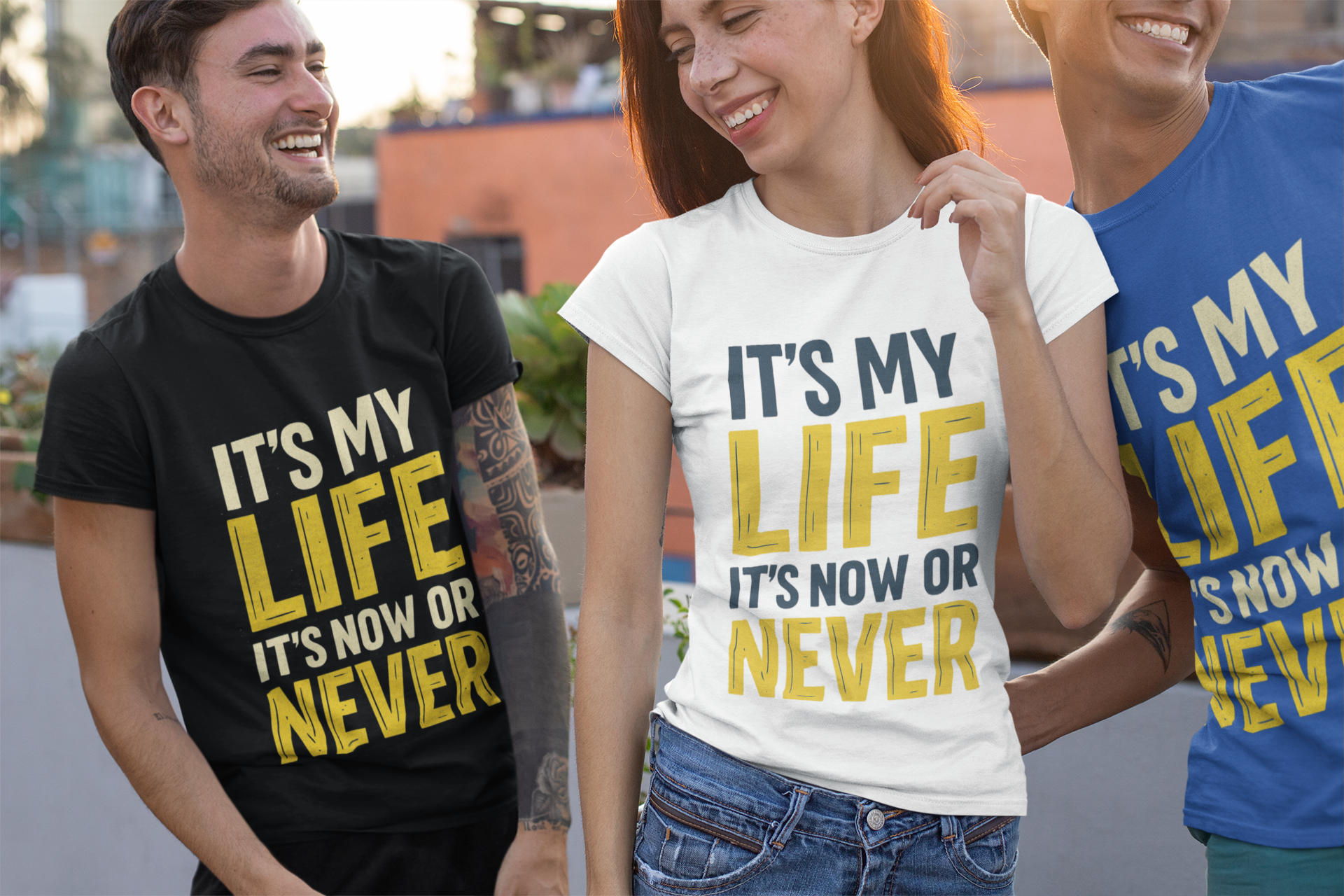 Playera It's My Life – Frase Icónica de Rebelión y Libertad | Estilo Rock Retro Unisex
