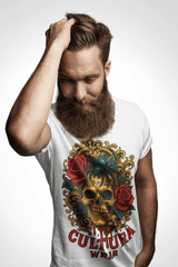 Playera Calavera Dorada & Araña Negra – Estilo Neotradicional