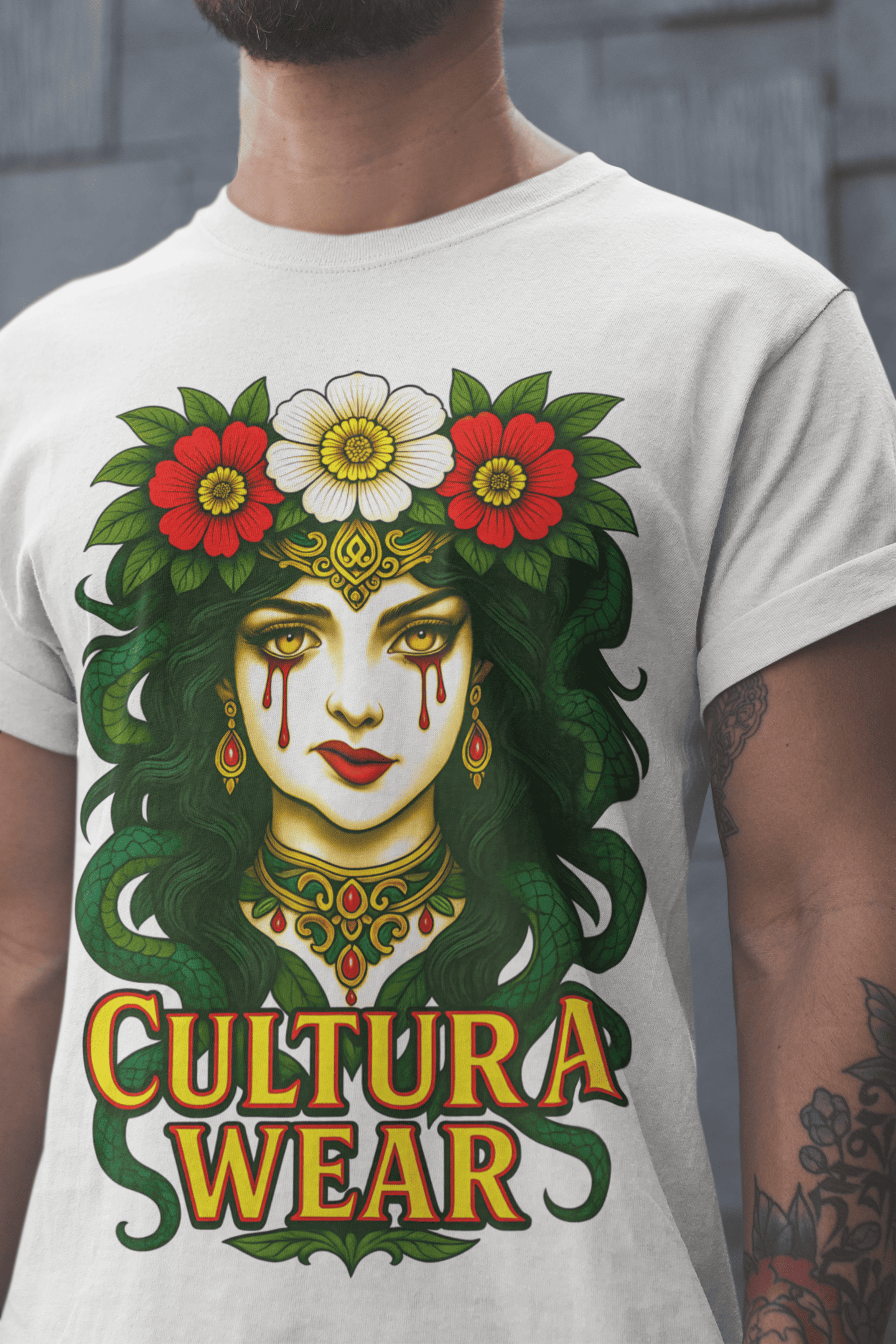 Playera La Diosa del Veneno – Estilo Neo Tradicional