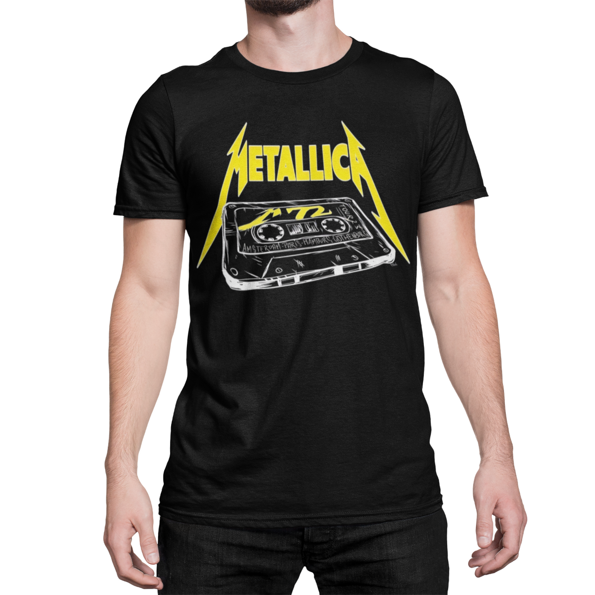 Playera Metallica - M72 World Tour - Cassete - Edición Limitada  - Color Negro