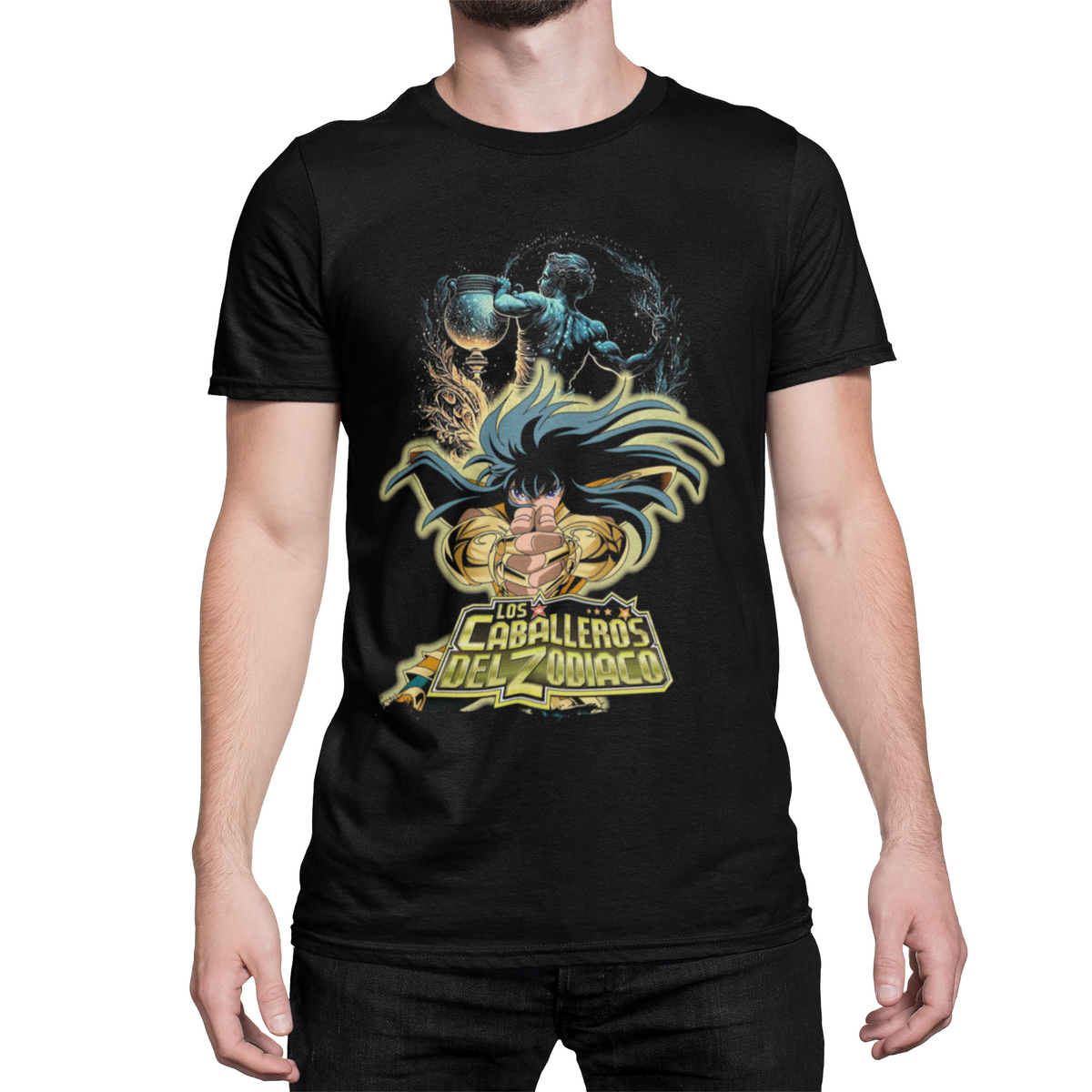 Playera Caballeros del Zodiaco: Camus de Acuario - Caballeros Dorados
