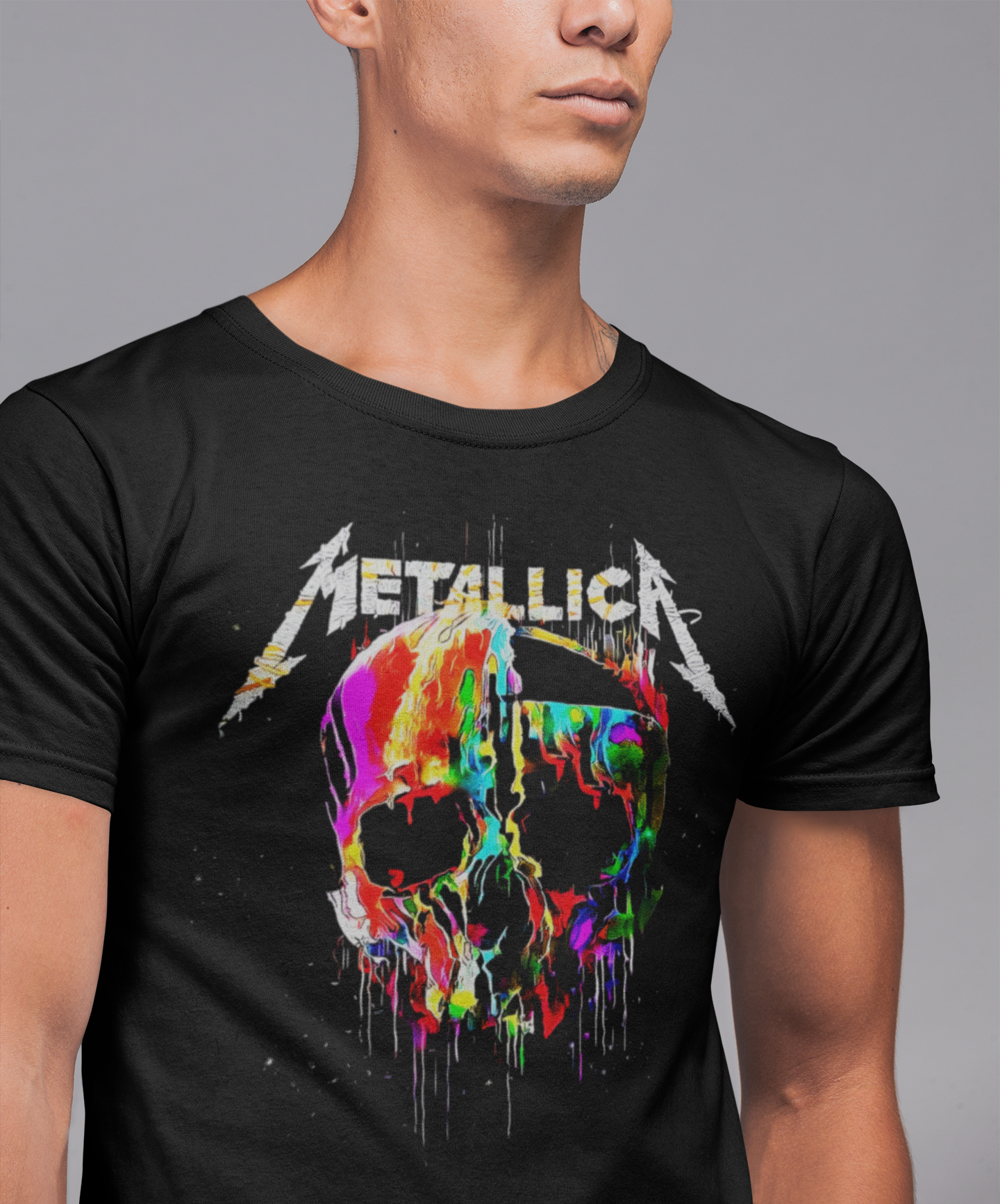 Camiseta Metallica - M72 World Tour - Skull Colors  - Edición Limitada
