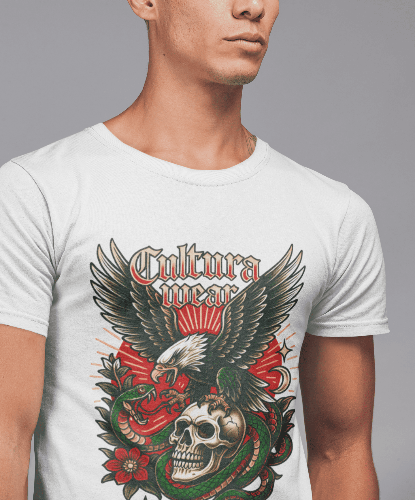 Playera Skull and Eagle – Tatuaje Neo Tradicional
