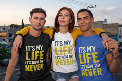 Playera It's My Life – Frase Icónica de Rebelión y Libertad | Estilo Rock Retro Unisex