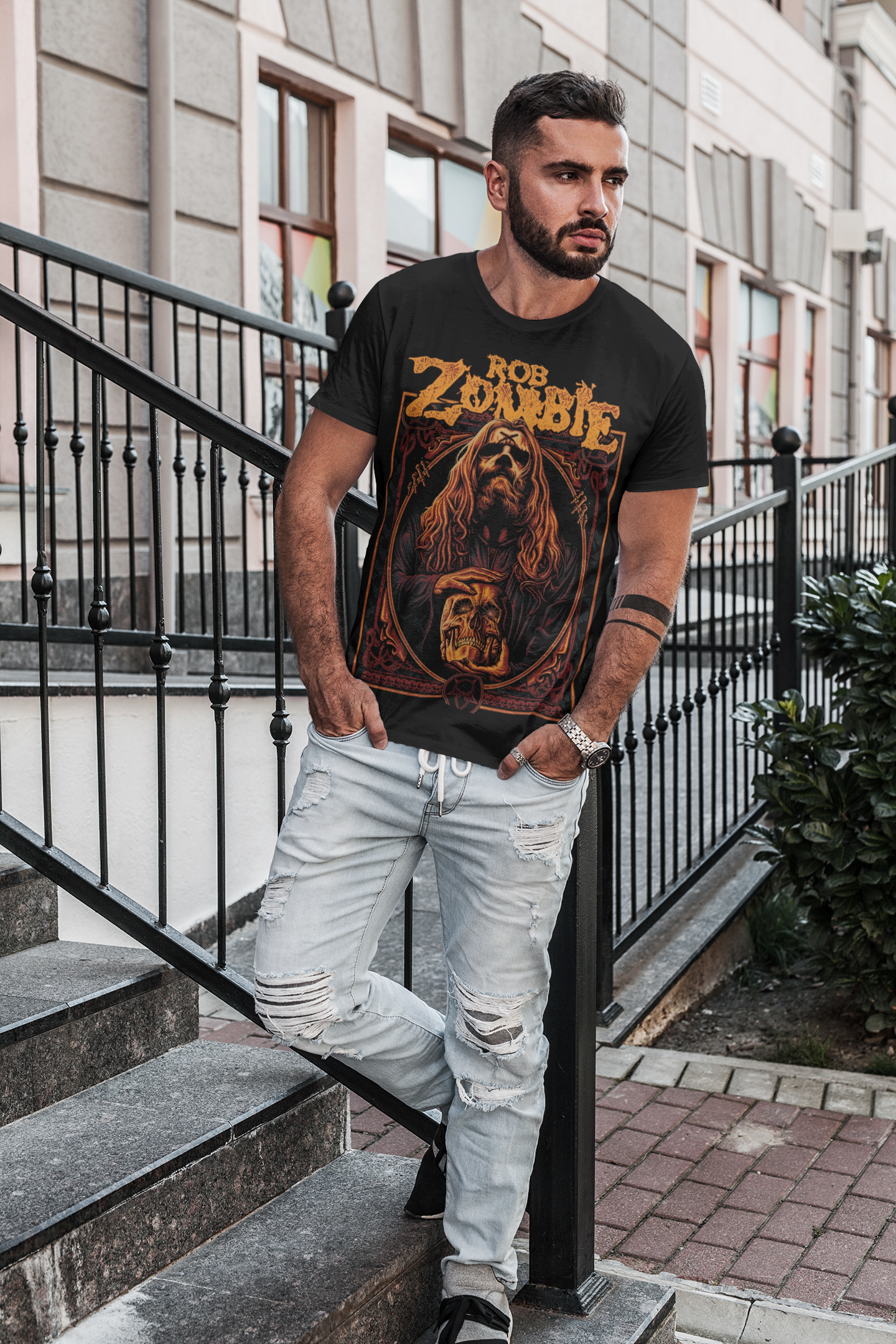 Playera de Rob Zombie - Diseño exclusivo - Horror y Rock - Color Negra