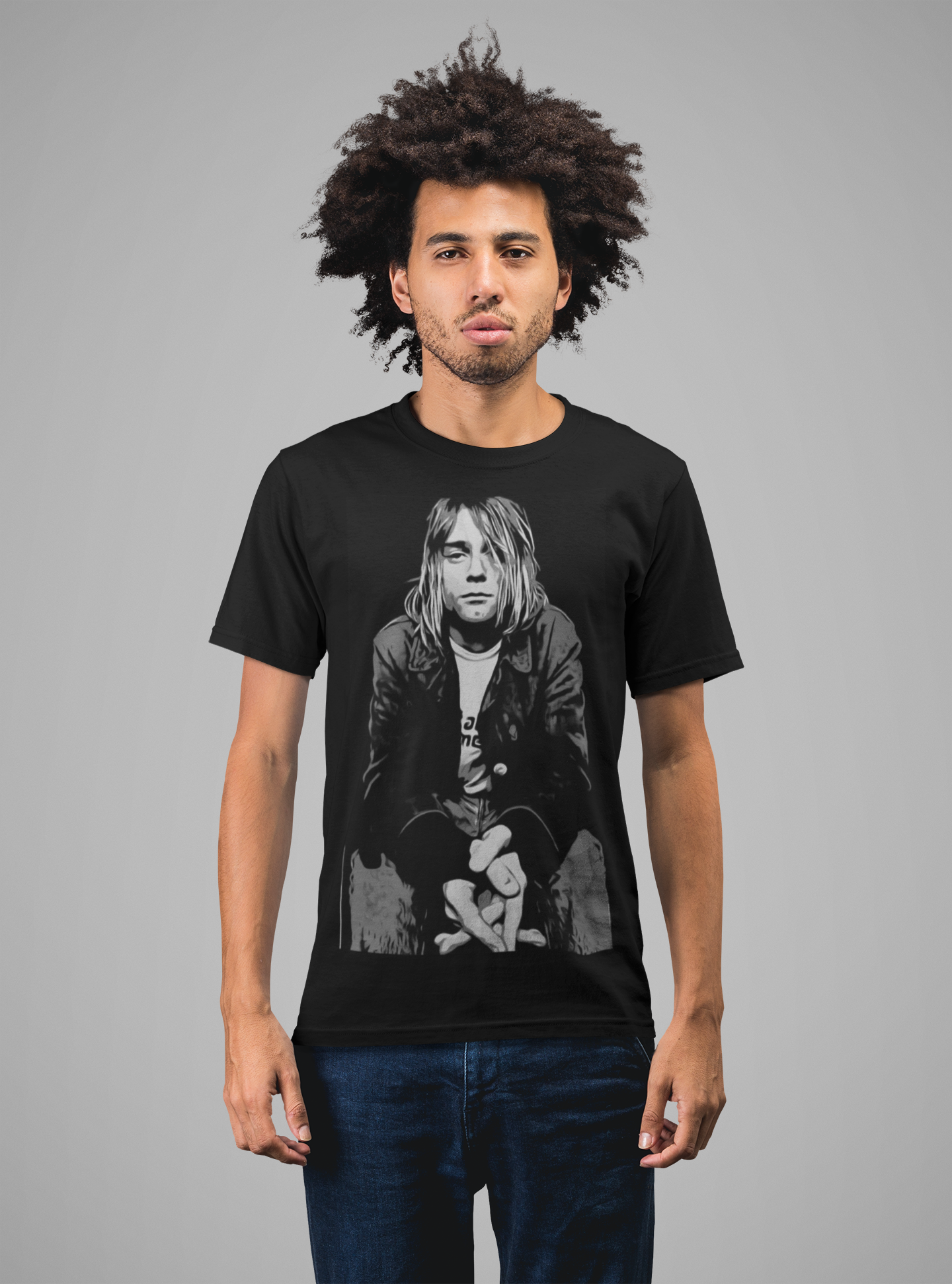 Playera Kurt Cobain triste - Nirvana - Grunge