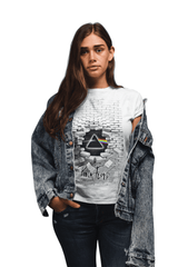 Playera Pink Floyd The Wall & Dark Side Blanca - Diseño Épico del Rock