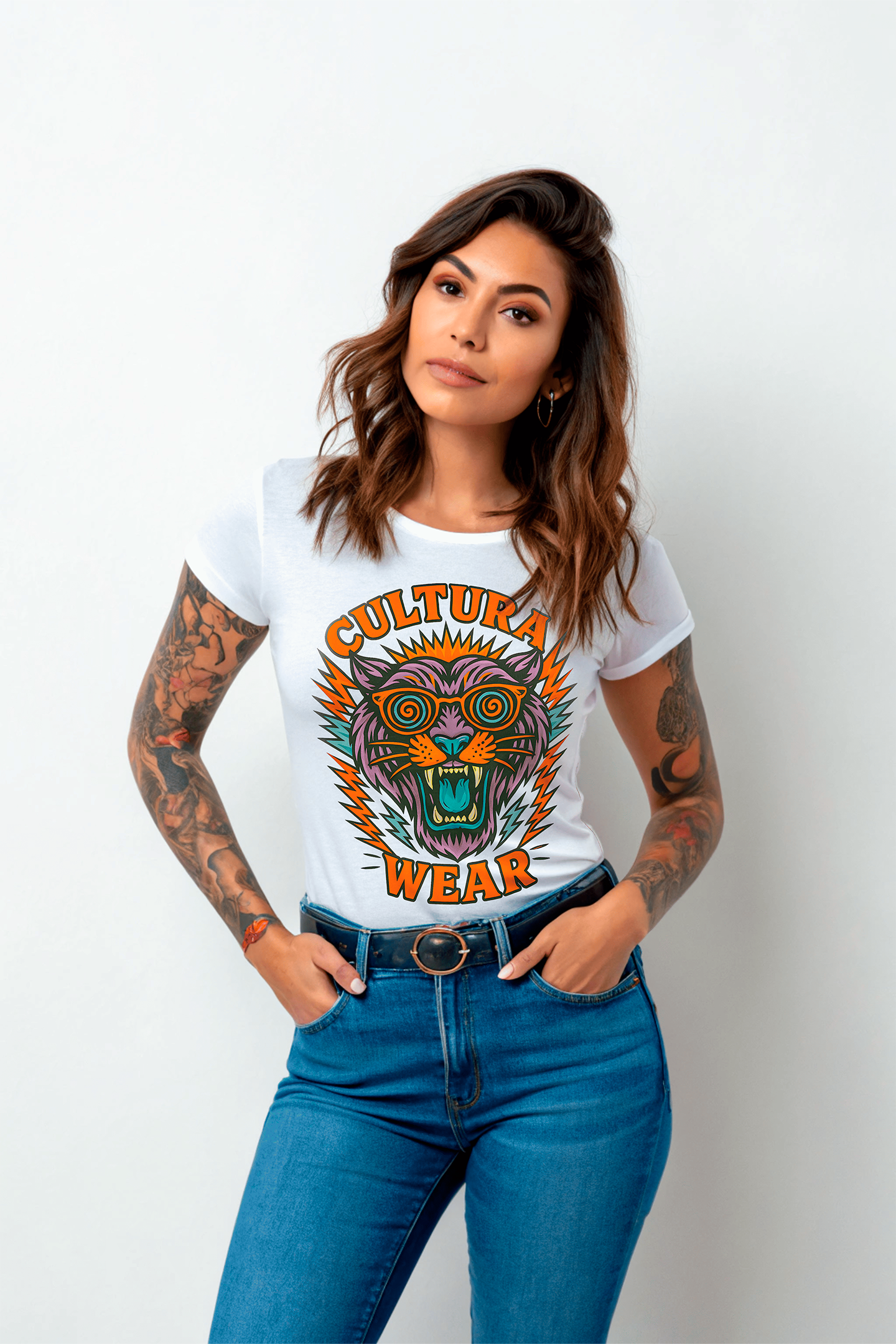 Playera Hipnopanther - Garras, Rayos y Color - Tatuaje Psicodélico